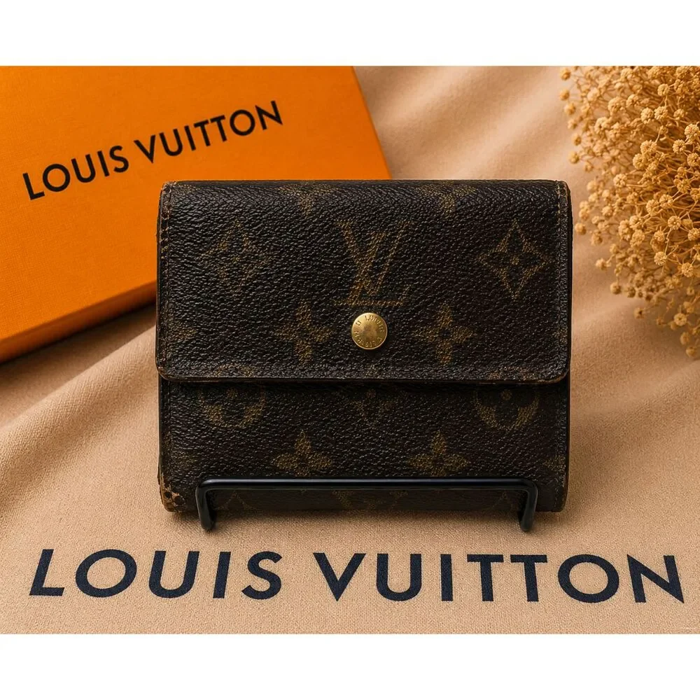 LOUIS VUITTON Monogram Portefeuille Elise Wallet TH1928 Vintage 1998 Authentic